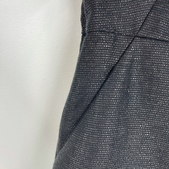 3.1 Phillip Lim Black Cut Out Back Ruffle Hem Shimmer Mini Dress | LBD | Size 4 - Picture 4 of 10